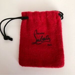 Christian Louboutin red mini drawstring pouch dust bag